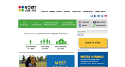 Desktop Screenshot of edenautism.org