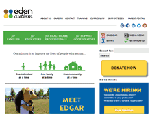Tablet Screenshot of edenautism.org